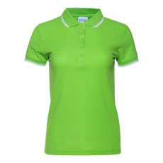 Рубашка поло женская STAN с окантовкой хлопок/полиэстер 185, 04BK