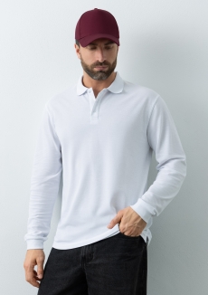 Рубашка поло унисекс STAN длинный рукав хлопок/полиэстер 185, 104S