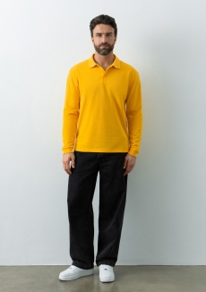 Рубашка поло унисекс STAN длинный рукав хлопок/полиэстер 185, 104S