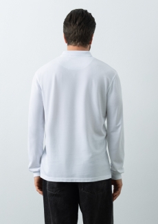 Рубашка поло унисекс STAN длинный рукав хлопок/полиэстер 185, 104S