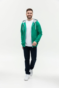 Толстовка мужская STAN с капюшоном на молнии футер без начёса 260, 61