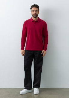 Рубашка поло унисекс STAN длинный рукав хлопок/полиэстер 185, 104S