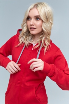 Толстовка женская STAN с капюшоном на молнии футер с начёсом 280, 17W