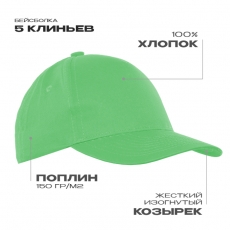 Детская бейсболка STAN 5 клиньев хлопок 150, 10J