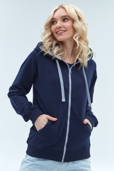 Толстовка женская STAN с капюшоном на молнии футер без начёса, 260, 61W
