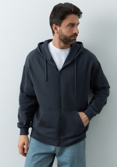 Толстовка STAN оверсайз на молнии с капюшоном футер без начёса 240, 99