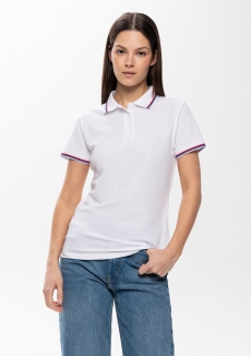 Рубашка поло женская STAN триколор хлопок/полиэстер 185, 04WRUS