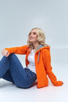 Толстовка женская STAN с капюшоном на молнии футер с начёсом 280, 17W