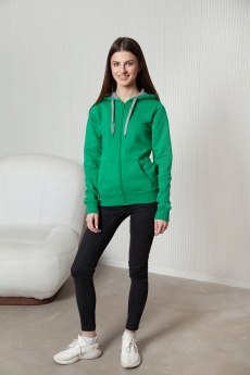 Толстовка женская STAN с капюшоном на молнии футер с начёсом 280, 17W