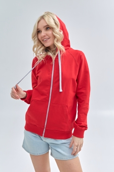 Толстовка женская STAN с капюшоном на молнии футер без начёса, 260, 61W