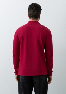 Рубашка поло унисекс STAN длинный рукав хлопок/полиэстер 185, 104S