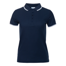 Рубашка поло женская STAN с окантовкой хлопок/полиэстер 185, 04BK