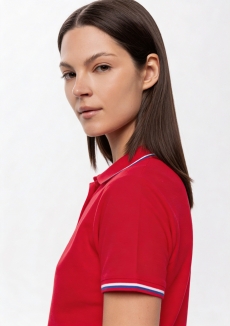 Рубашка поло женская STAN триколор хлопок/полиэстер 185, 04WRUS