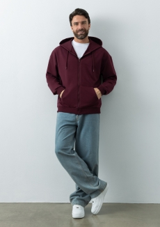 Толстовка STAN оверсайз на молнии с капюшоном футер без начёса 240, 99