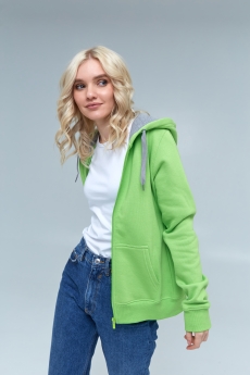 Толстовка женская STAN с капюшоном на молнии футер с начёсом 280, 17W