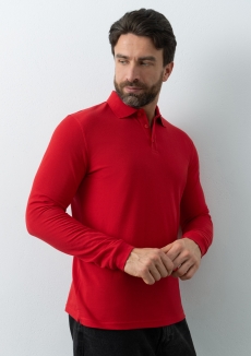 Рубашка поло унисекс STAN длинный рукав хлопок/полиэстер 185, 104S