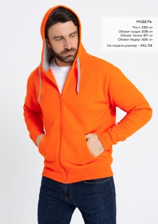 Толстовка мужская STAN с капюшоном на молнии футер с начёсом 280, 17