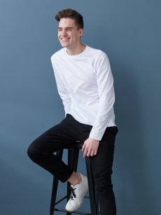 Футболка унисекс с длинным рукавом STAN хлопок/эластан 180, 35