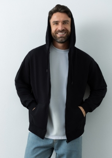 Толстовка STAN оверсайз на молнии с капюшоном футер без начёса 240, 99