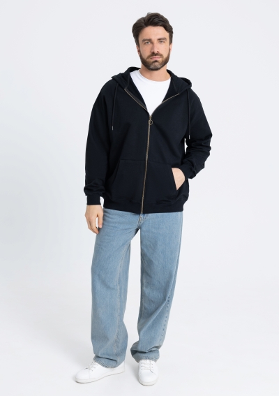 Толстовка Единый размер One size, с капюшоном на молнии футер без начёса 350, 72